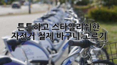튼튼하고 스타일리쉬한 자전거 철제 바구니 고르기
